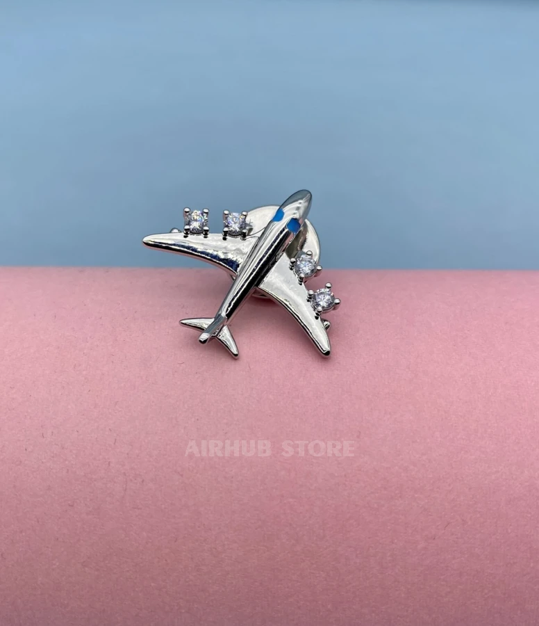 Pin Airplane wings in Rhinestones