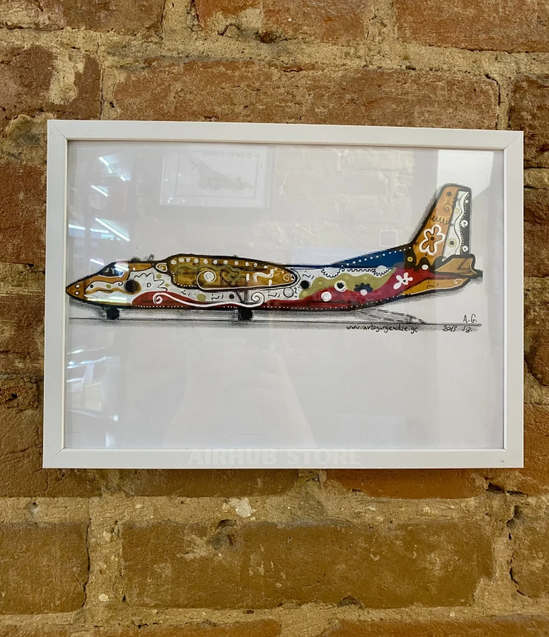 Sketch by Avtandil Gurgenidze for the painted AN-24 airplane