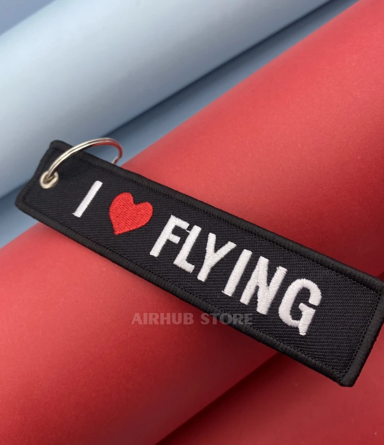 I Love Flying Keychain
