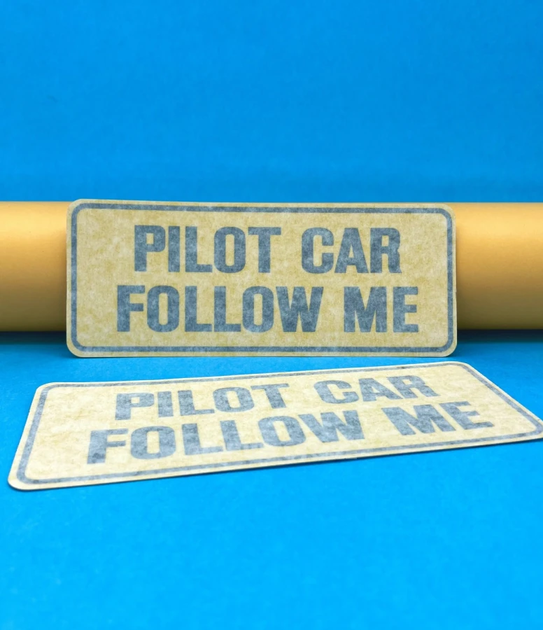 Pilot car follow me reflective Sticker