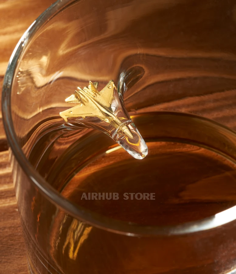 Glass with Su-27 Flanker