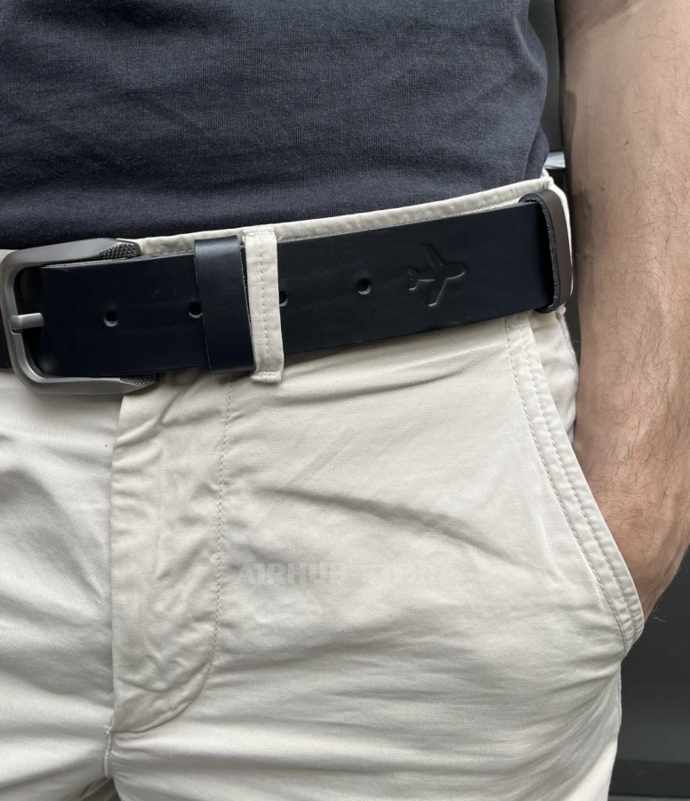 Belt with an airplane