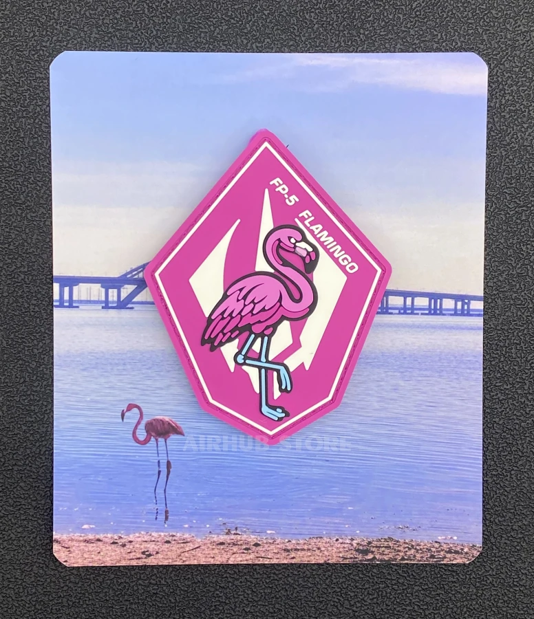 Fire Point Flamingo Patch Logo