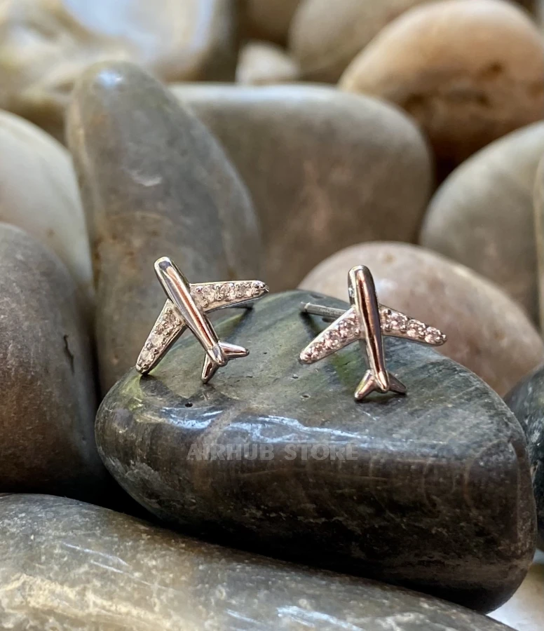 Airplane-butterfly earrings