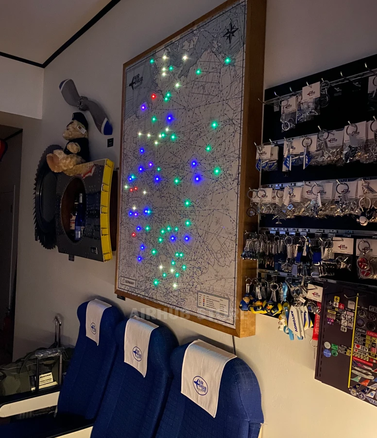 LED weather map at airports in Germany