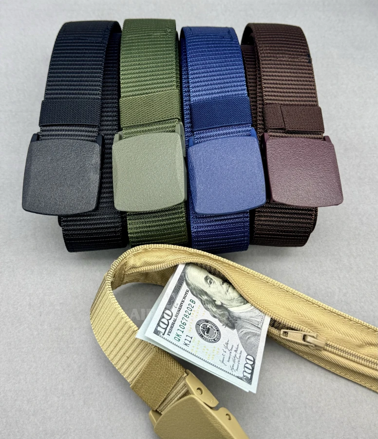 Belt with hidden pocket