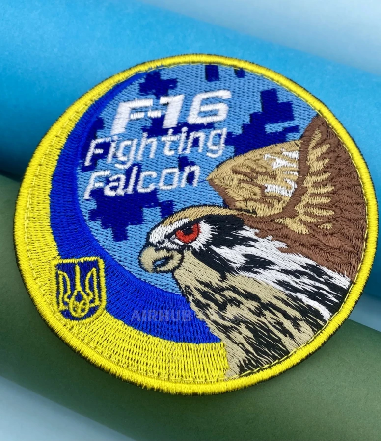 F-16 Fighting Falcon yellow and blue Patch