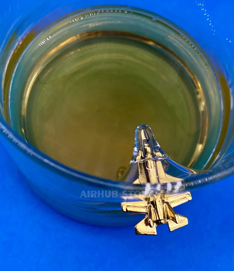 Glass with F-35 Lightning II