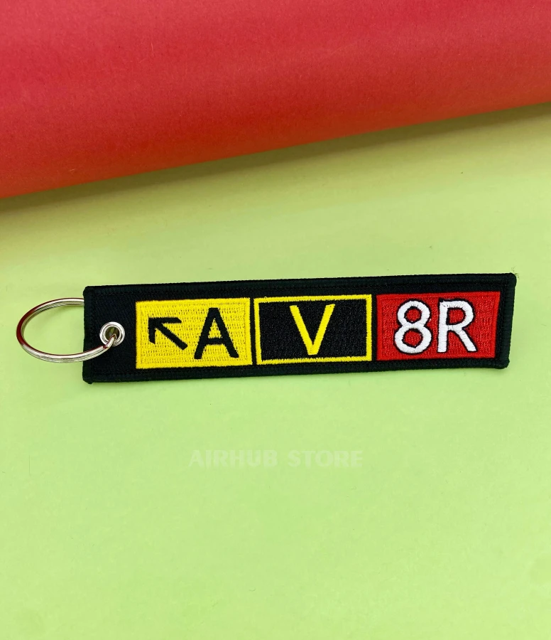 A V 8R Keychain