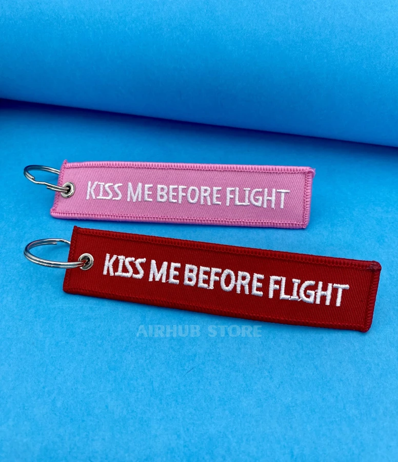 Kiss Me Before Flight Keychain