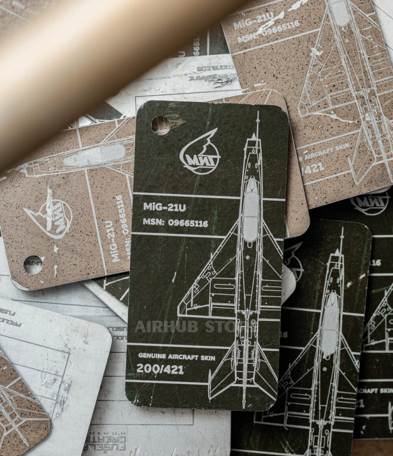 Keychain MiG-21U original aircraft skin
