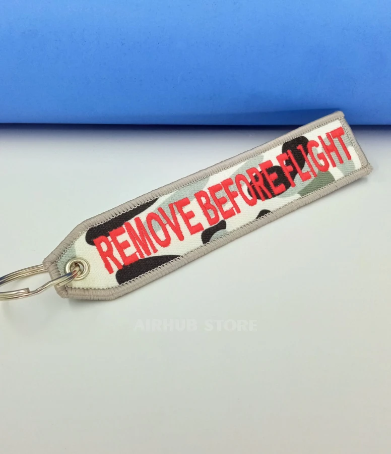 Remove Before Flight military Keychain