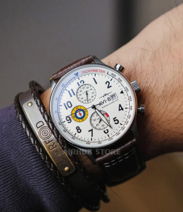 Avi-8 Classic Chronograph WHITE watch