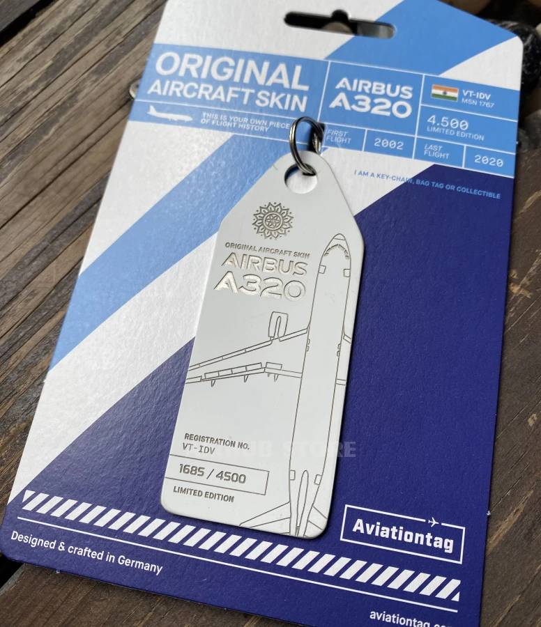 IndiGo Airlines Airbus A320 Keychain
