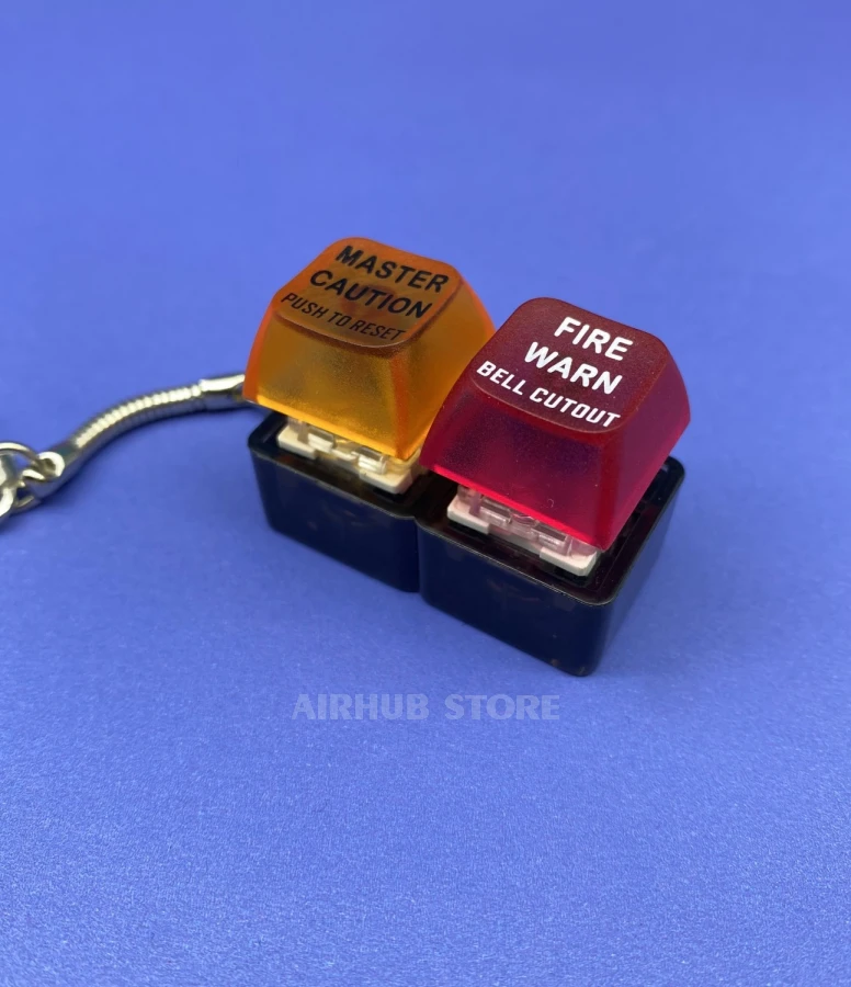 Master and Fire Warning PushButton Keychain