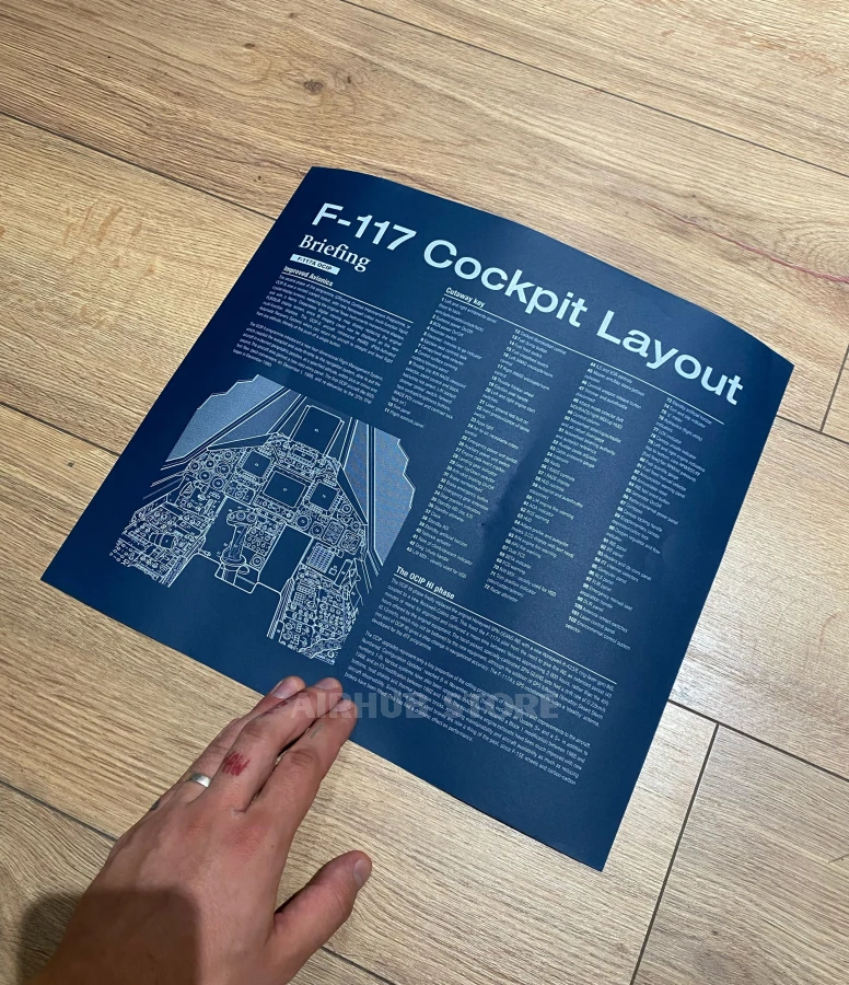 Poster F-117 cockpit layout