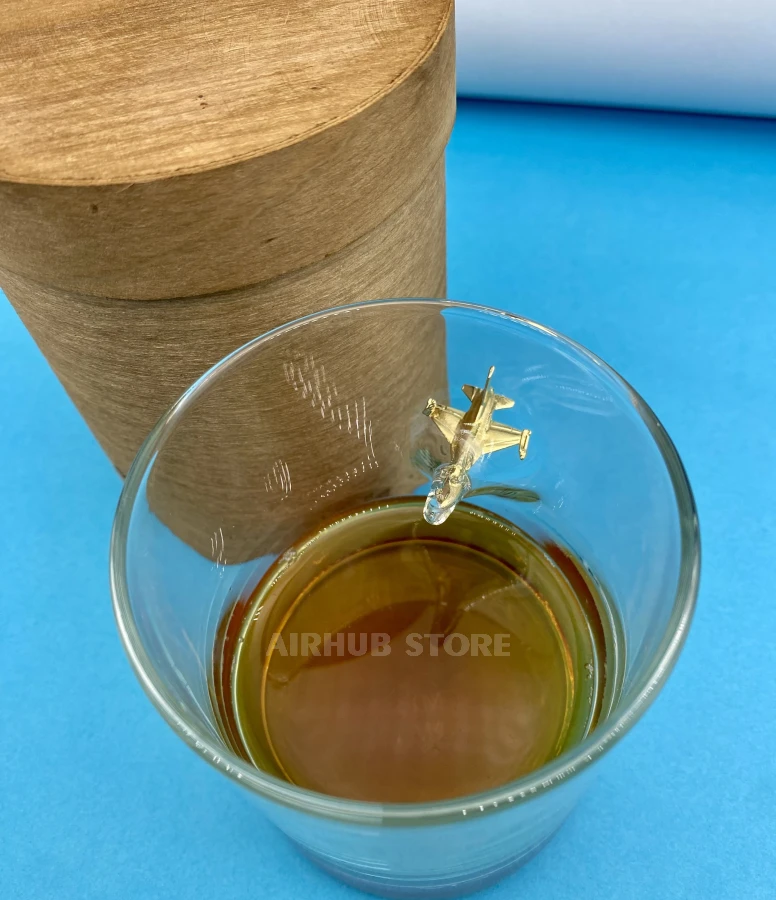 Glass with F-16 Fighting Falcon