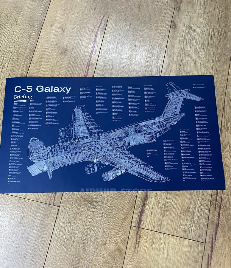 C-5 Galaxy airplane Poster Blueprint