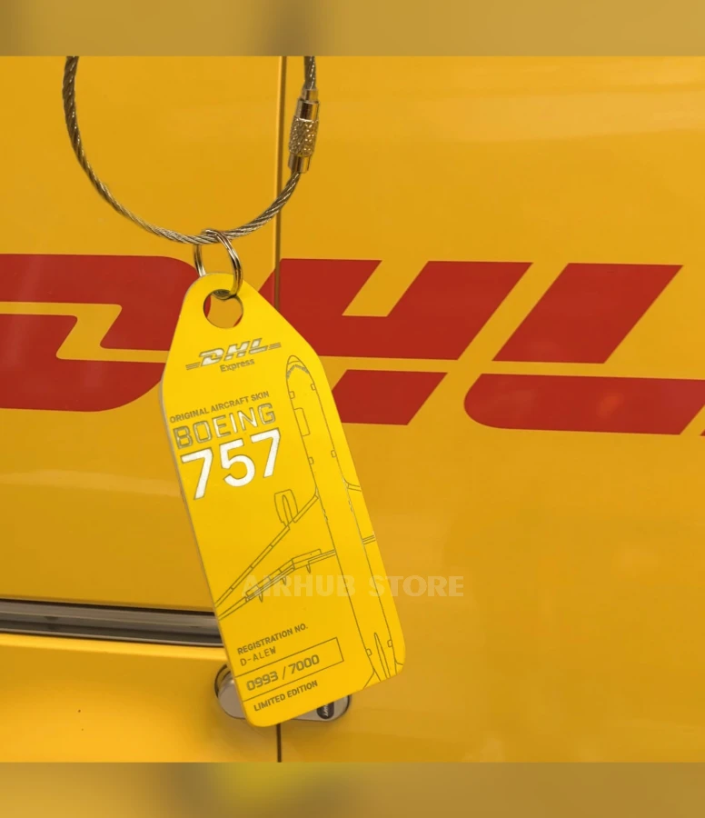 Boeing 757 D-ALEW DHL Express Keychain
