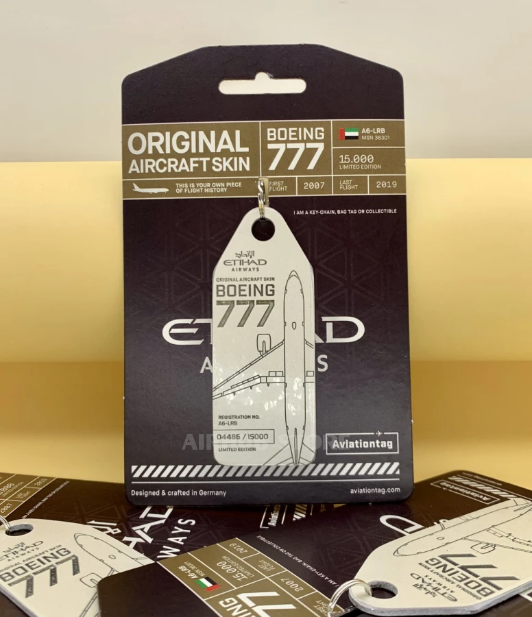 Boeing 777 Etihad A6-LRB Keychain