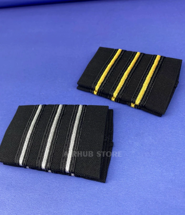 Pilot's shoulder straps thin 3 stripes