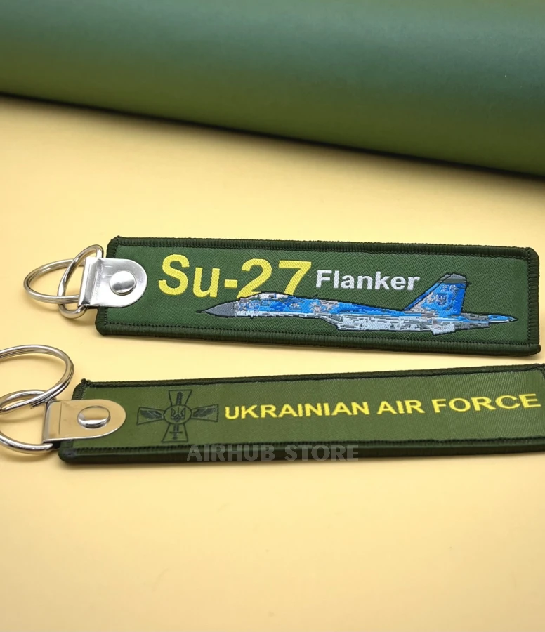 Ukrainian Air Force Su-27 Flanker Keychain