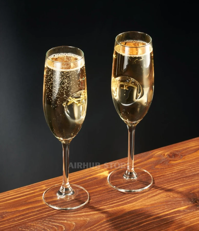 Набір з 2-ох келихів з літачками