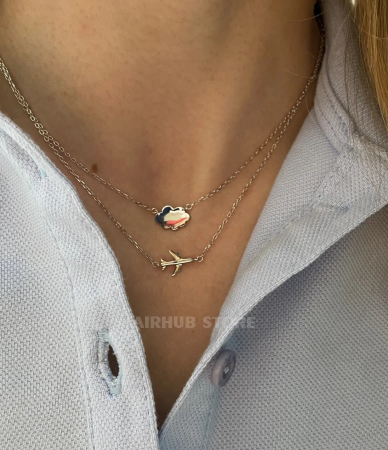 Airplane and cloud Pendant