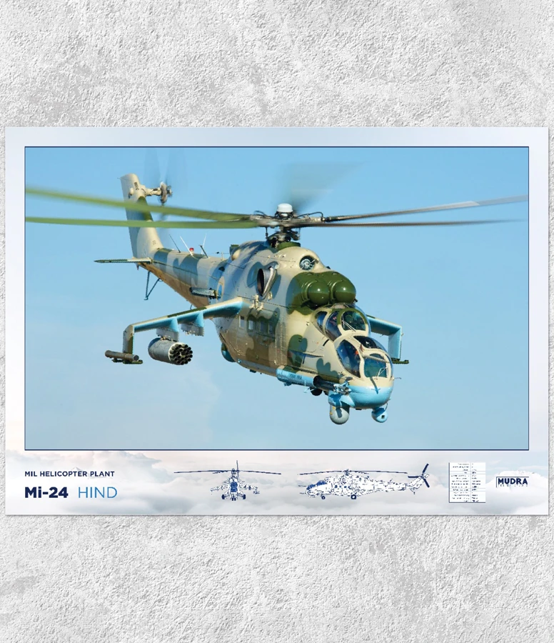 MI-24 HIND helicopter poster