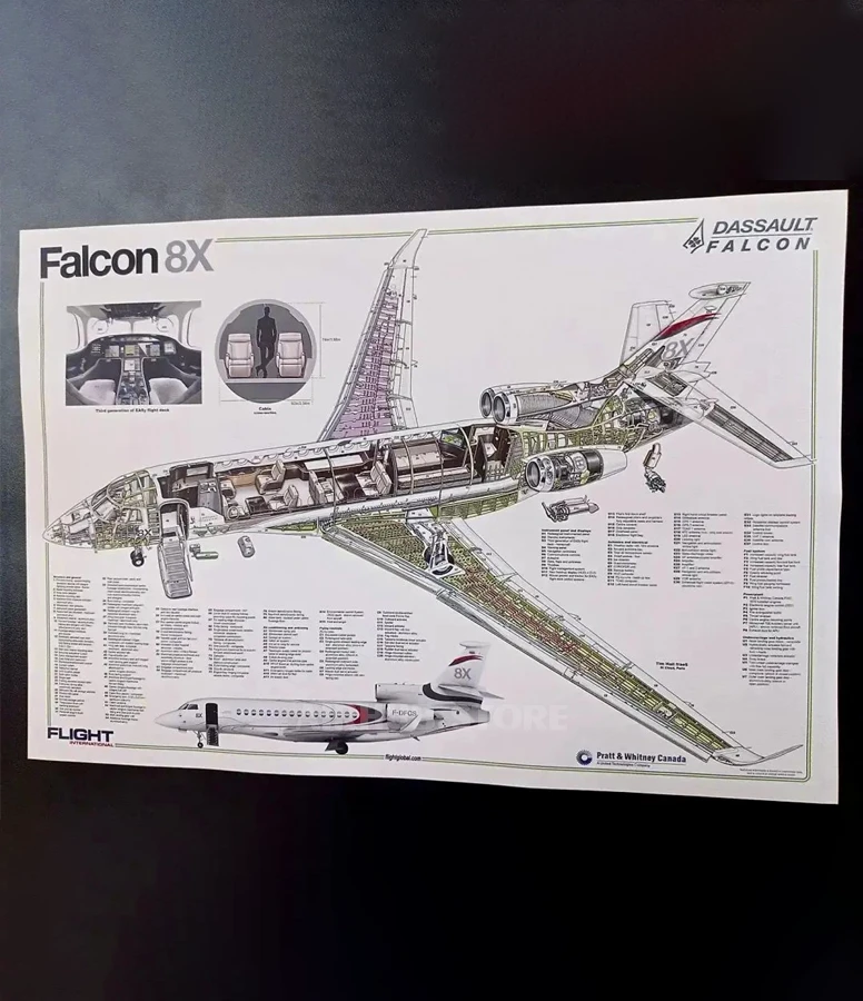 Falcon 8X Business Jet Poster