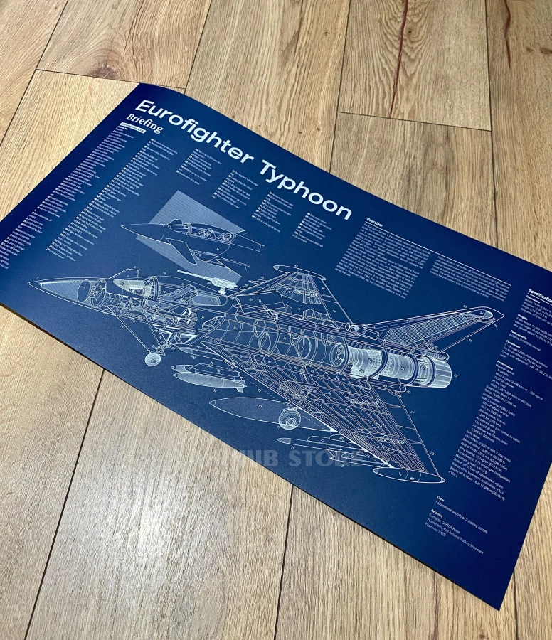 Eurofighter Typhoon Poster Blueprint