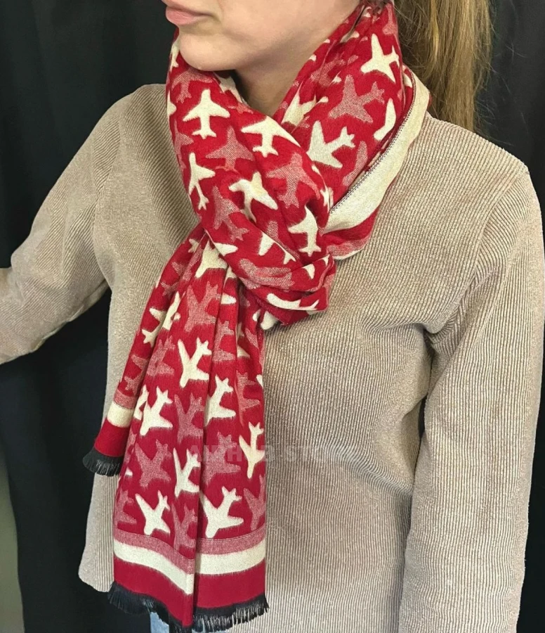 Scarf with airplanes