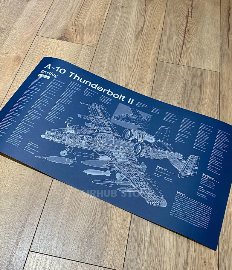 A-10 Thunderbolt II Poster Blueprint