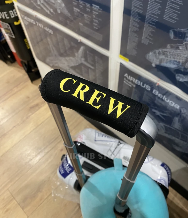 Crew yellow cover for suitcase handle