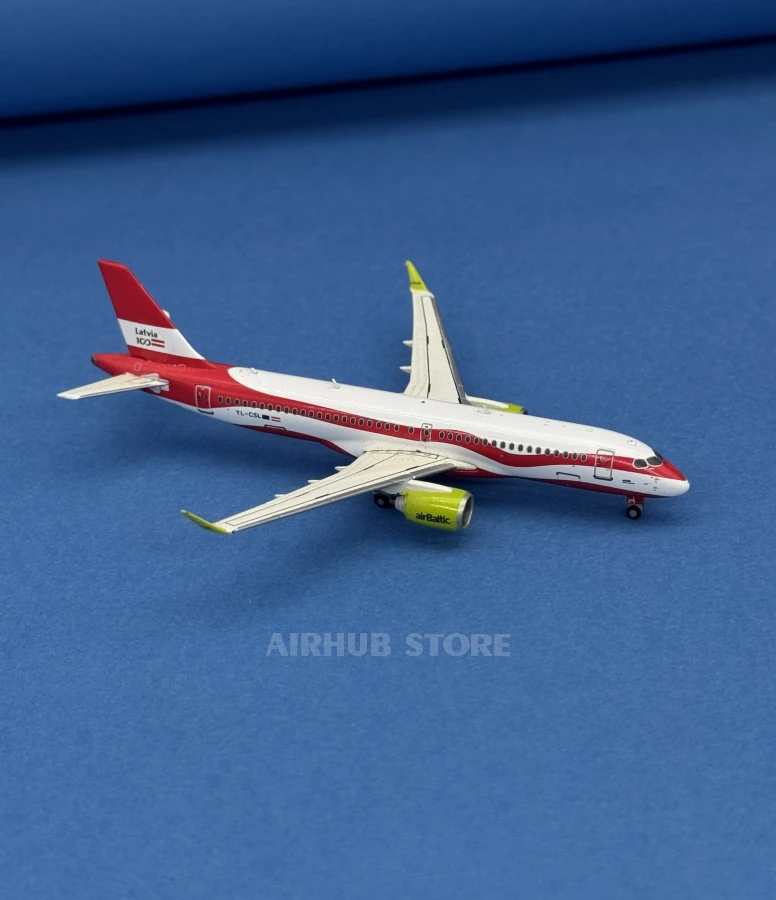 Aircraft Model Airbus A220-300 AirBaltic 1:400
