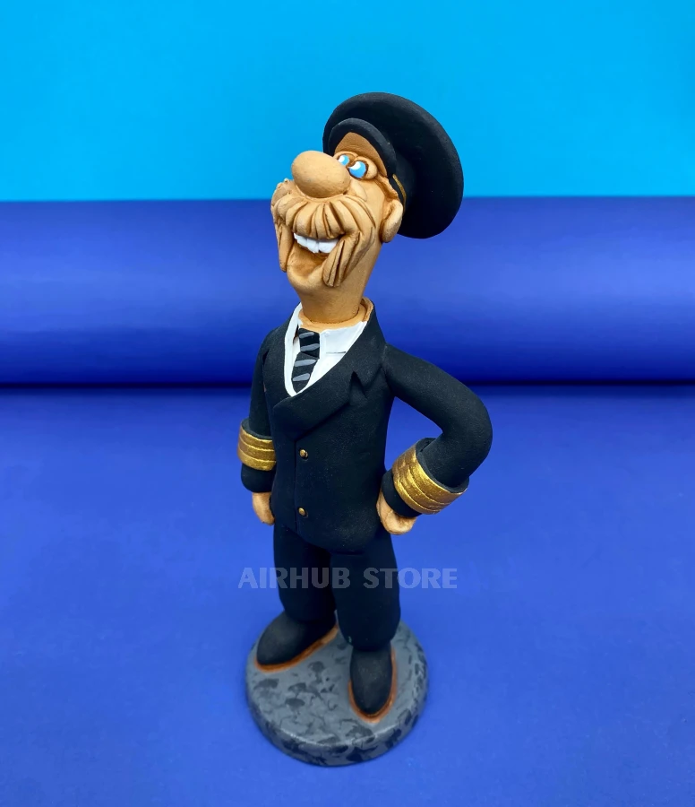 Statuette Pilot with a mustache