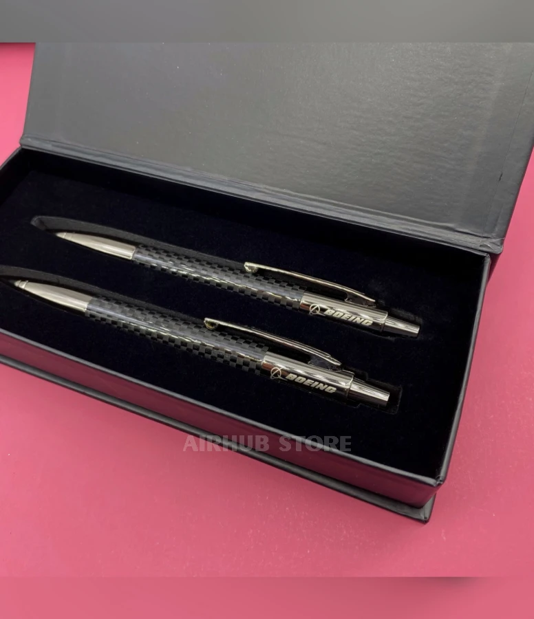Boeing pen and pencil set Carbon Fiber