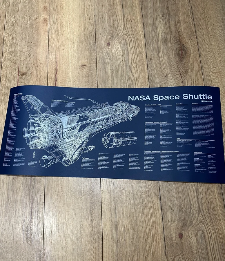 Nasa Space Shuttle Poster Blueprint