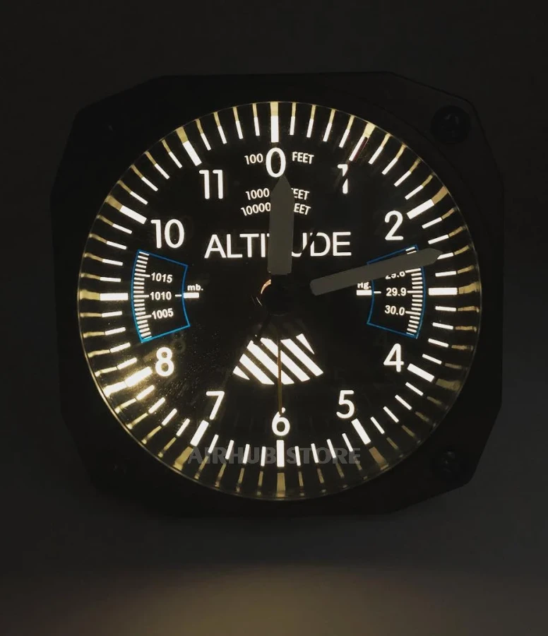 Altitude alarm clock with backlight