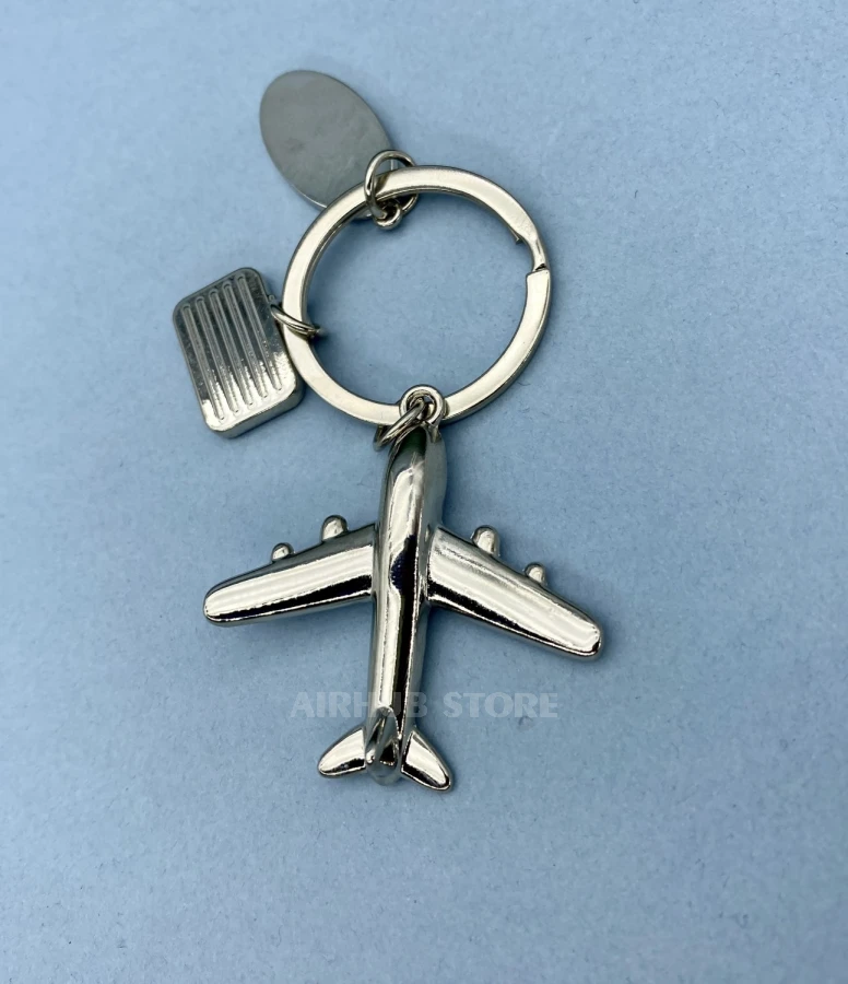 Airplane with a suitcase Keychain