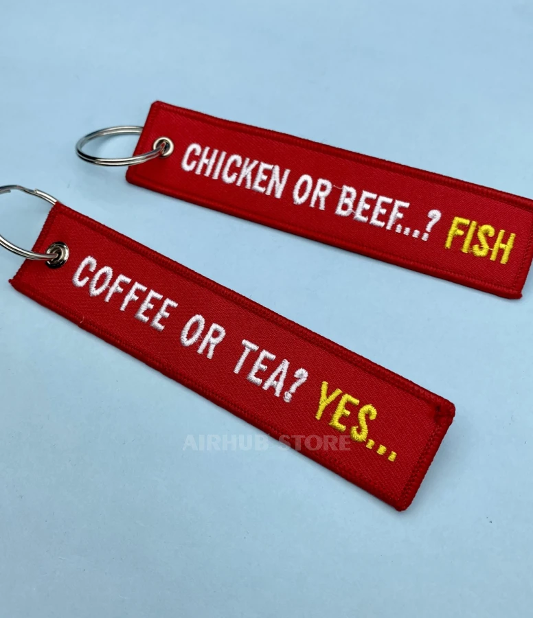 Coffee or Tea? Chicken or Beef? Keychain