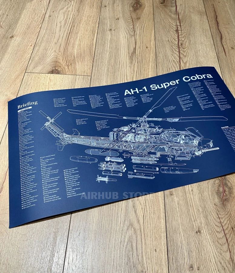 AH-1 Super Cobra Poster Blueprint