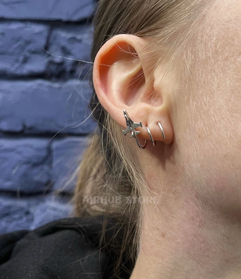 F-16 in Turn Earrings