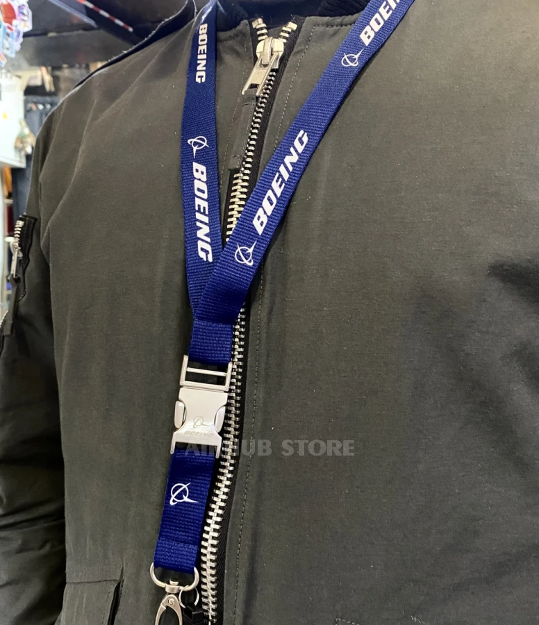 Boeing logo blue Lanyard