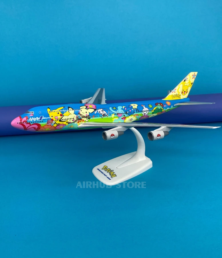 Aircraft Model Boeing 747-400 ANA Pokemon Jet 1:250